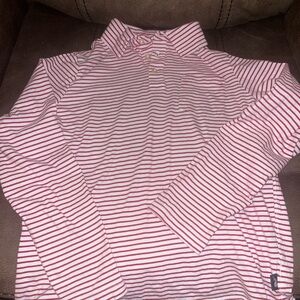 Vineyard Vines Red and White Striped Kids Polo